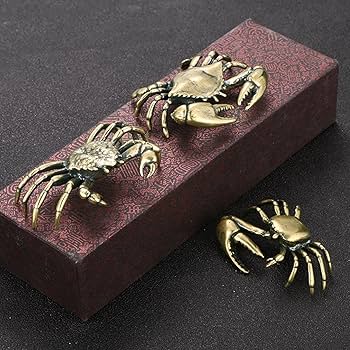 蟹　カニの置物　金属製　レトロ Amazon.co.jp: GARVALON ヴィンテージ銅製 蟹の置物